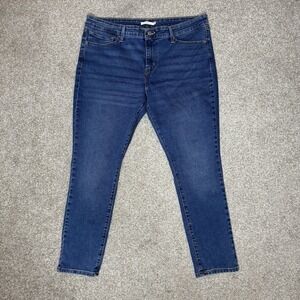 Levi's 711 Jeans Women's Size 38x30 (Tag 34) Blue Skinny Medium Wash Denim